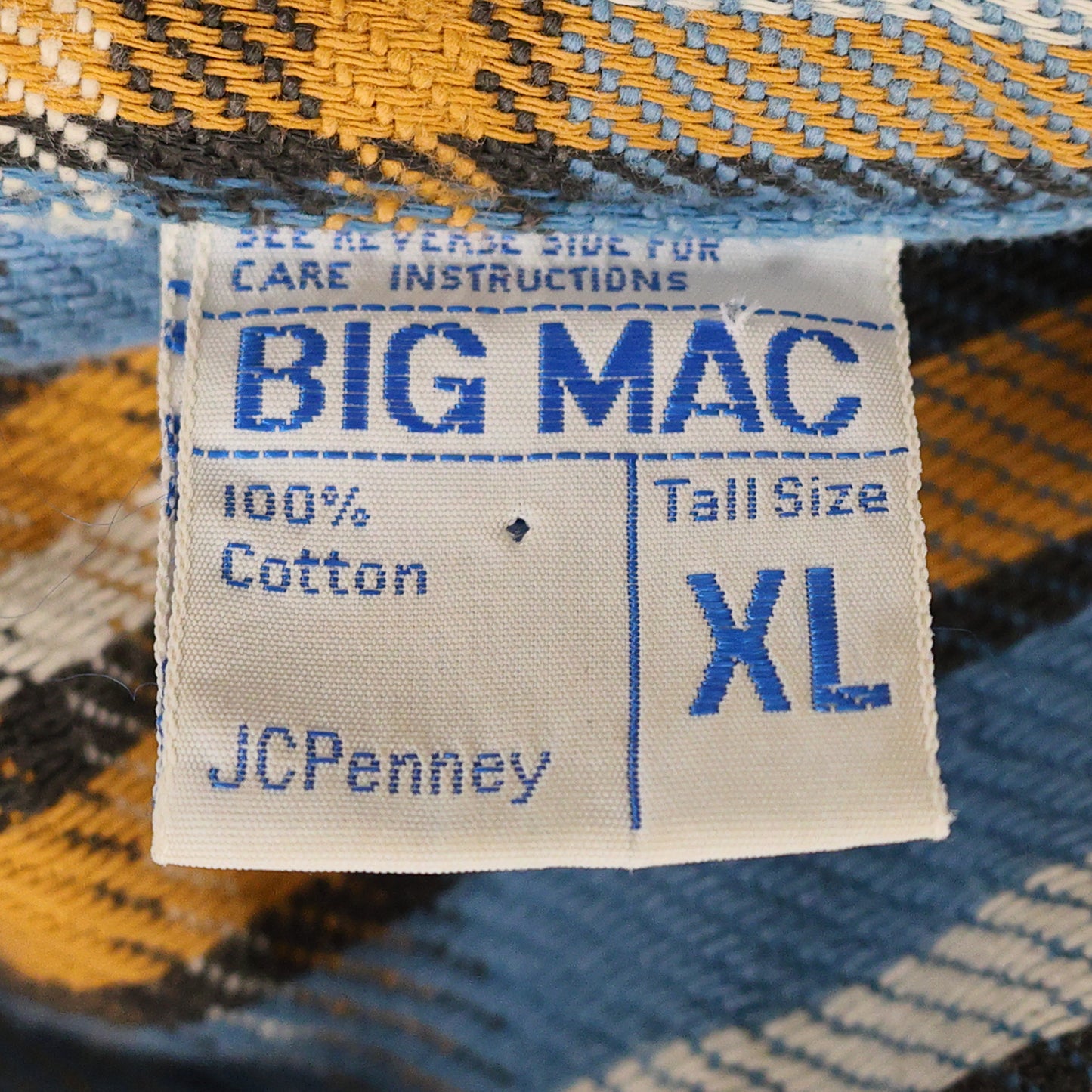 Vintage 1970s Big Mac Cotton Flannel Button-Up Shirt