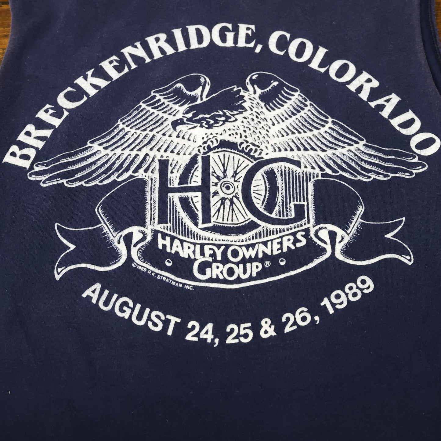 Vintage 1989 Harley Owners Group HOG Annual Rally Breckinridge T-Shirt