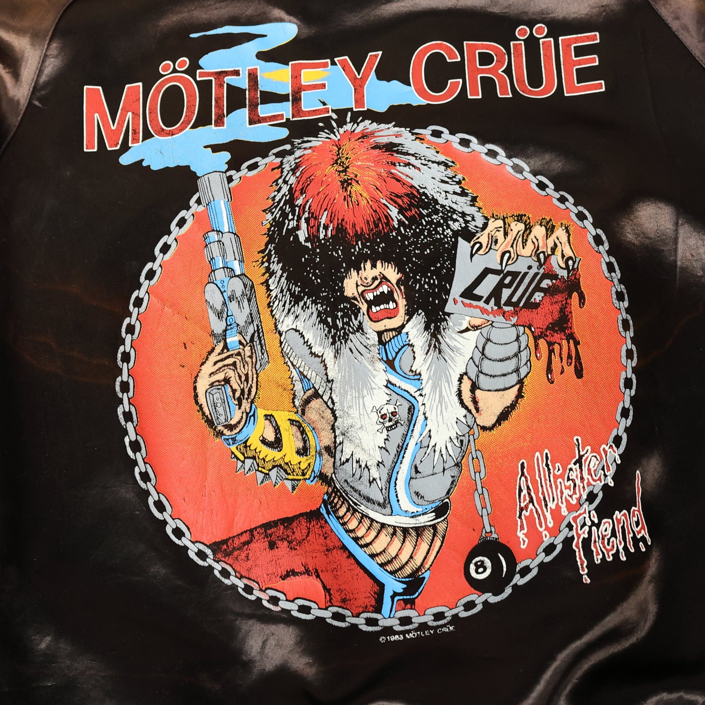 Vintage 1983 Motley Crue Allister Fiend Satin Jacket