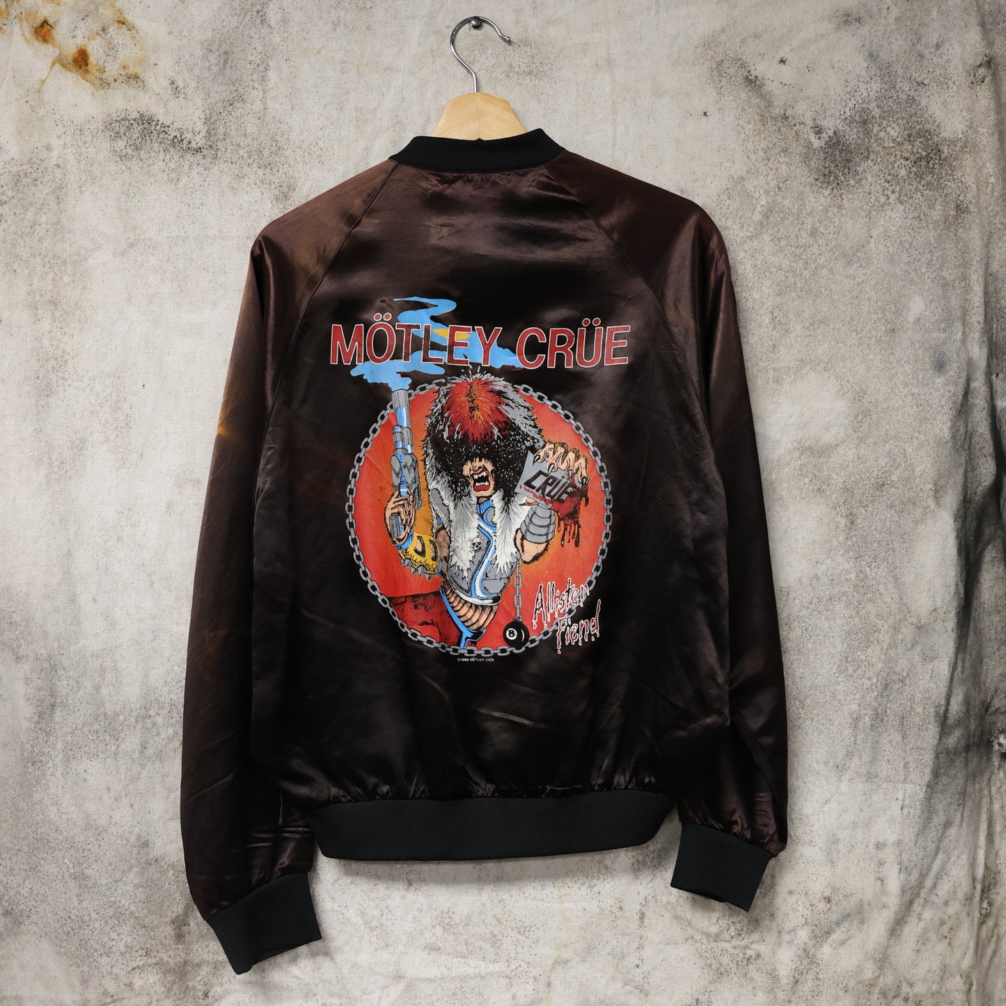 Vintage 1983 Motley Crue Allister Fiend Satin Jacket