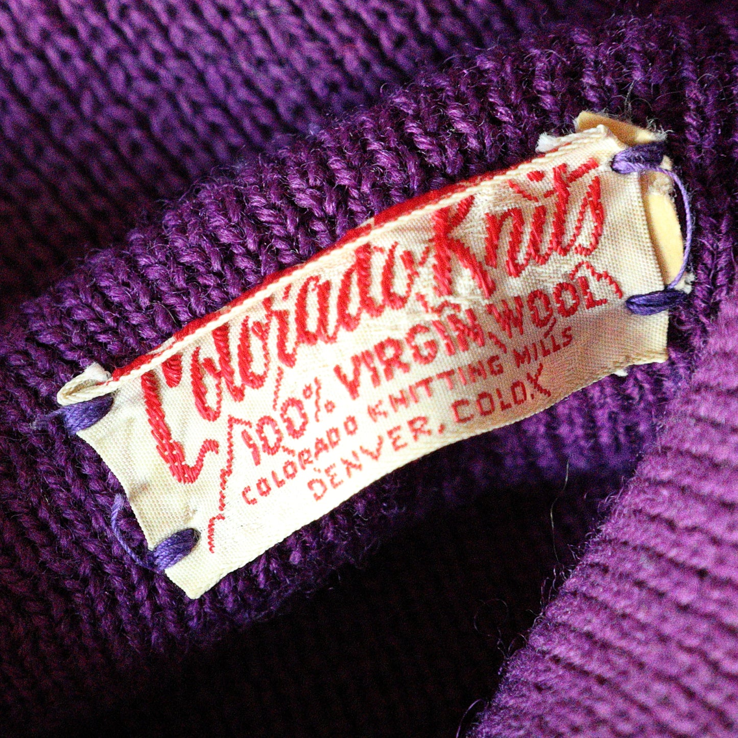 Vintage 1950s Colorado Knit Wool Ski Sweater