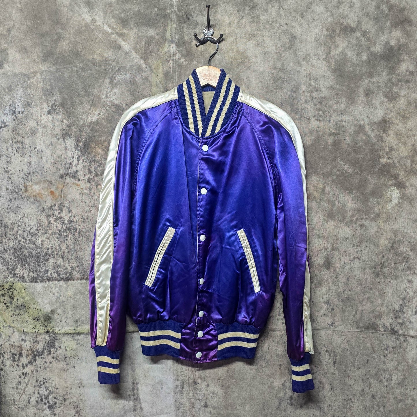 Vintage 1950s Reversible Satin Varsity Jacket