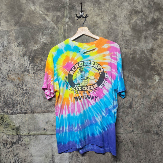 Vintage 1990s Ben & Jerry's Wavy Gravy Tie Dye Shirt