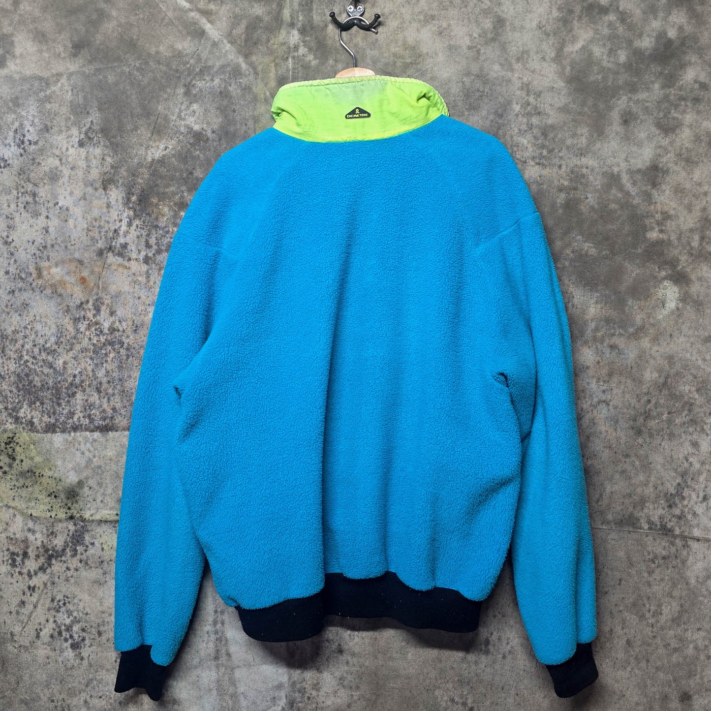Vintage 1980s Demetri CMH Heli-skiing Fleece Quarter-Zip Pullover Sweatshirt