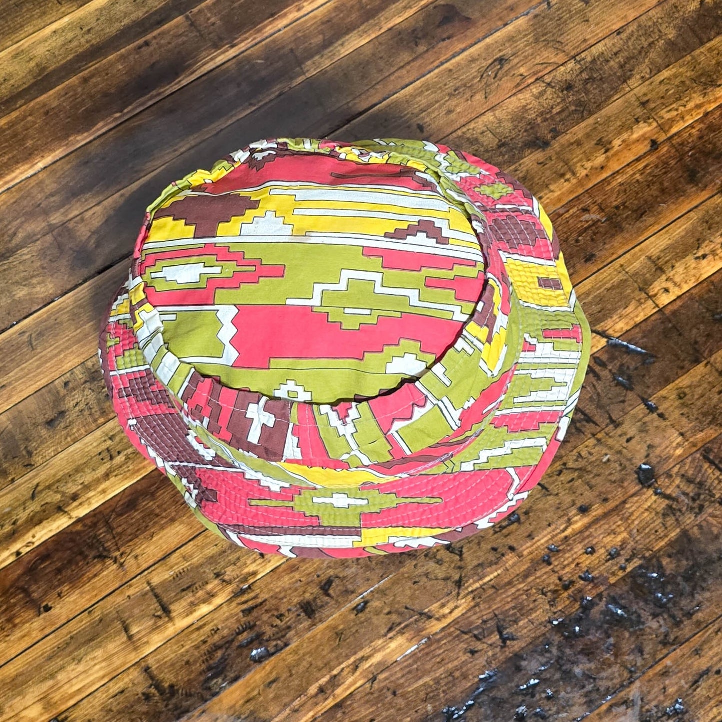 Vintage 1970s Southwest Geometric Bucket Hat