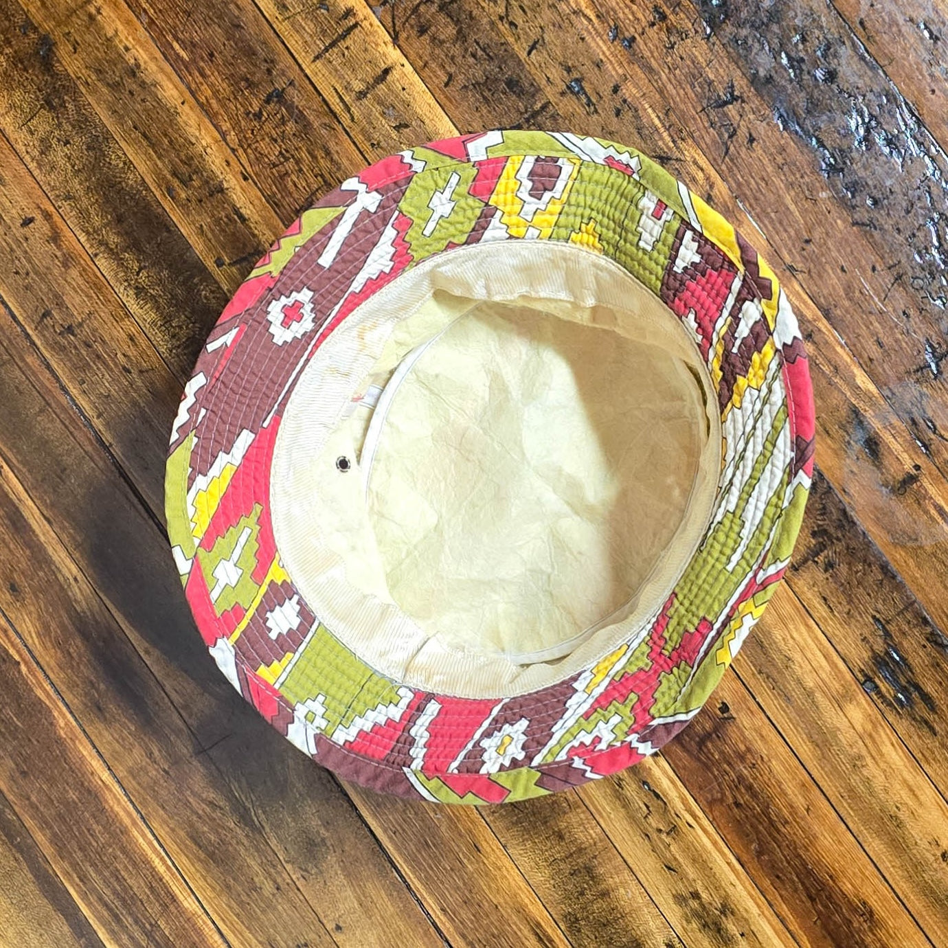 Vintage 1970s Southwest Geometric Bucket Hat