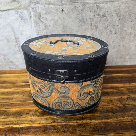 1960s Upholstered Hat Box