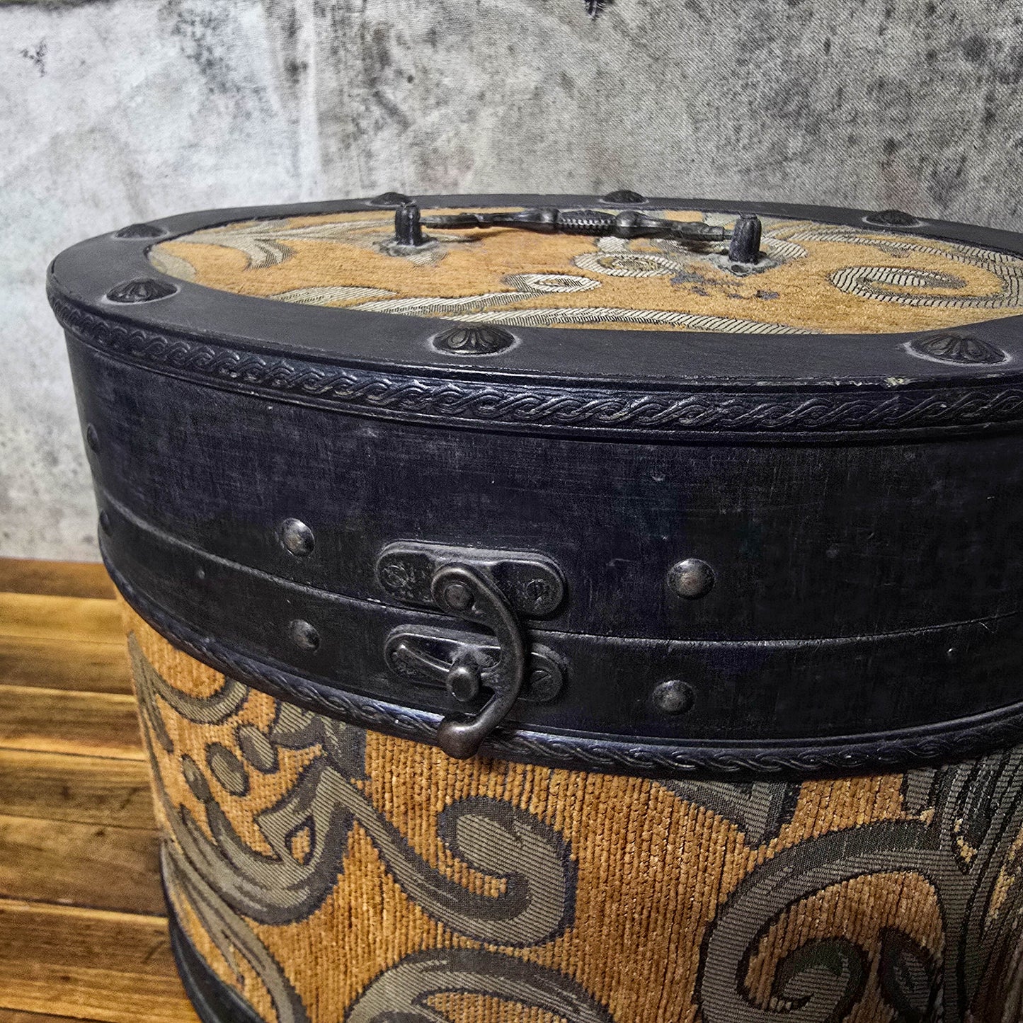 1960s Upholstered Hat Box