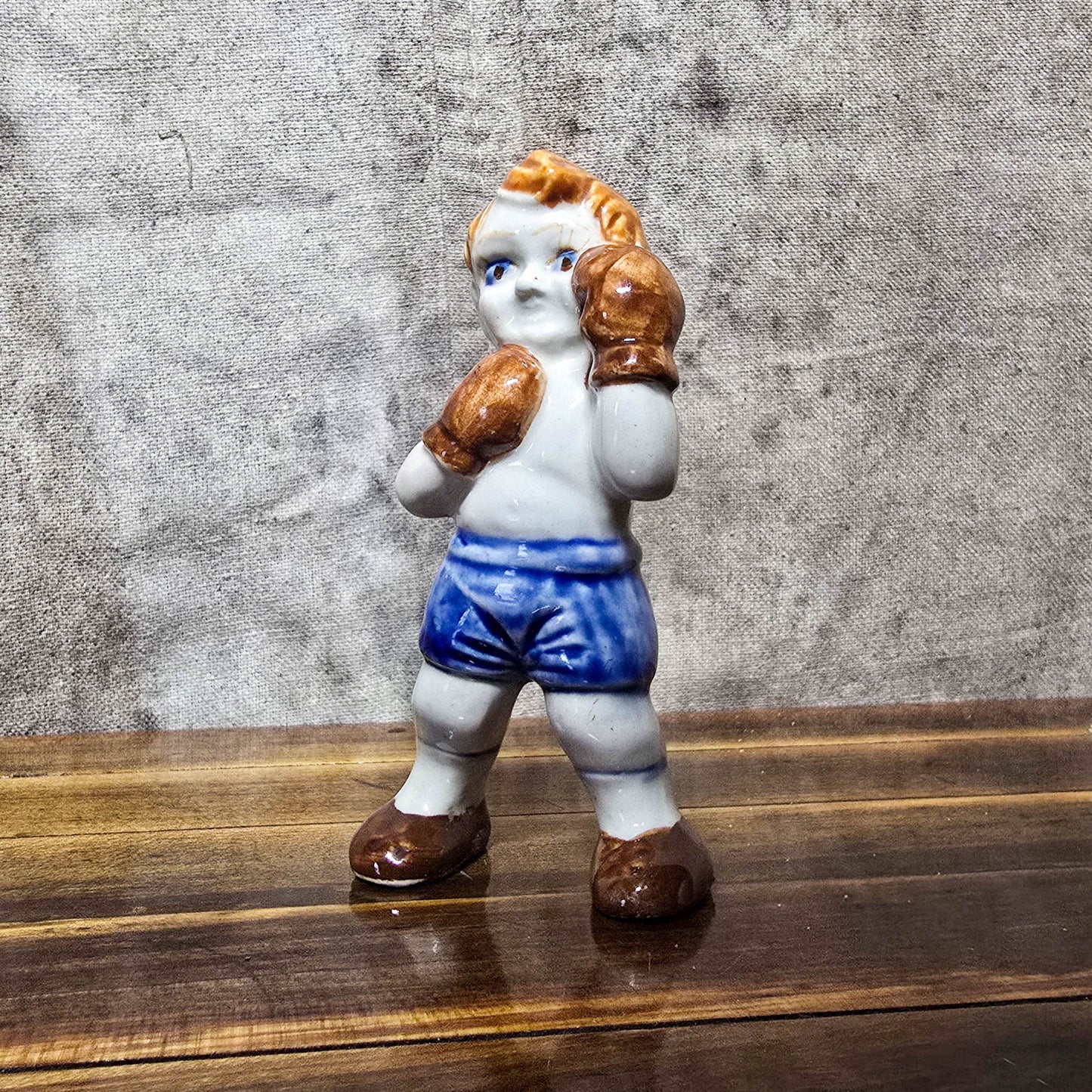 Vintage 1940s Occupy Japan Boxer Boy Ceramic Boxer