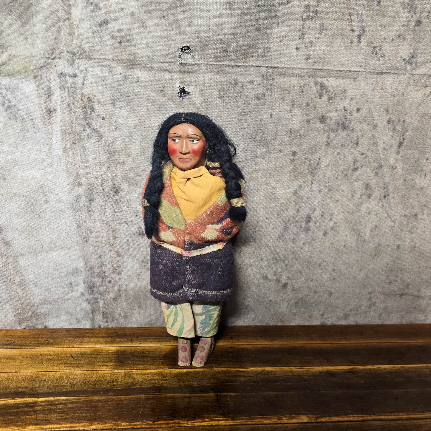 Vintage 1960s Large Native American Skookum Doll