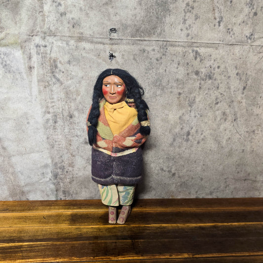 Vintage 1960s Large Native American Skookum Doll