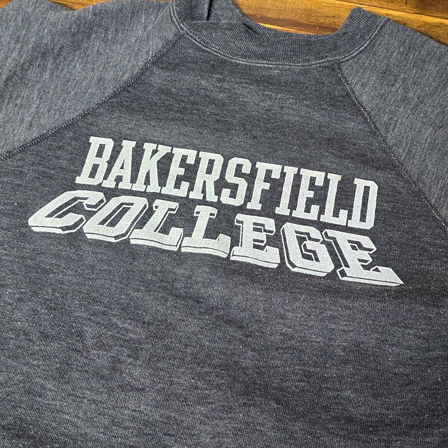 Vintage 1970s Bakersfield College Short Sleeved Bakersfield Crewneck Sweatshirt