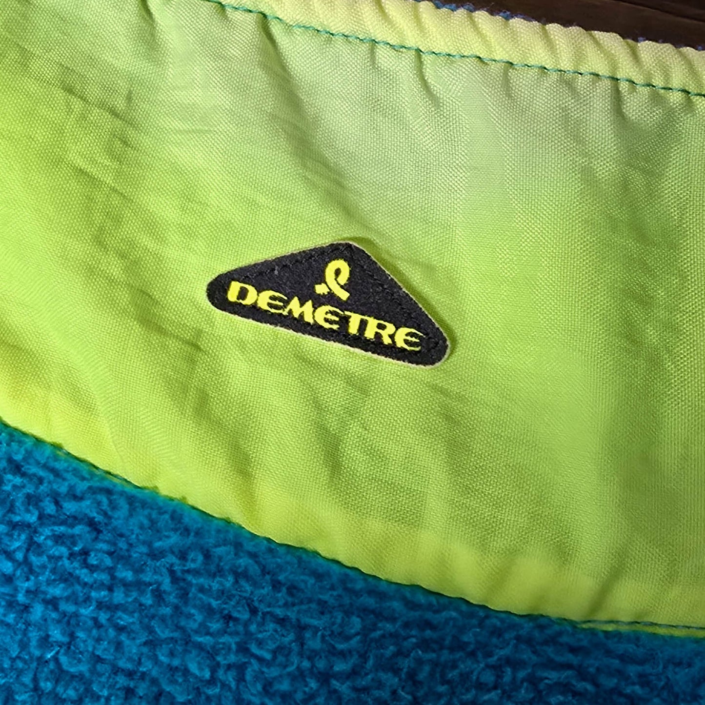 Vintage 1980s Demetri CMH Heli-skiing Fleece Quarter-Zip Pullover Sweatshirt