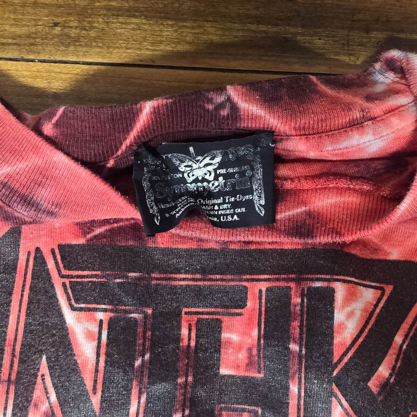 Vintage 1988 Symmetria Anthrax Not Man Tie Dye Shirt