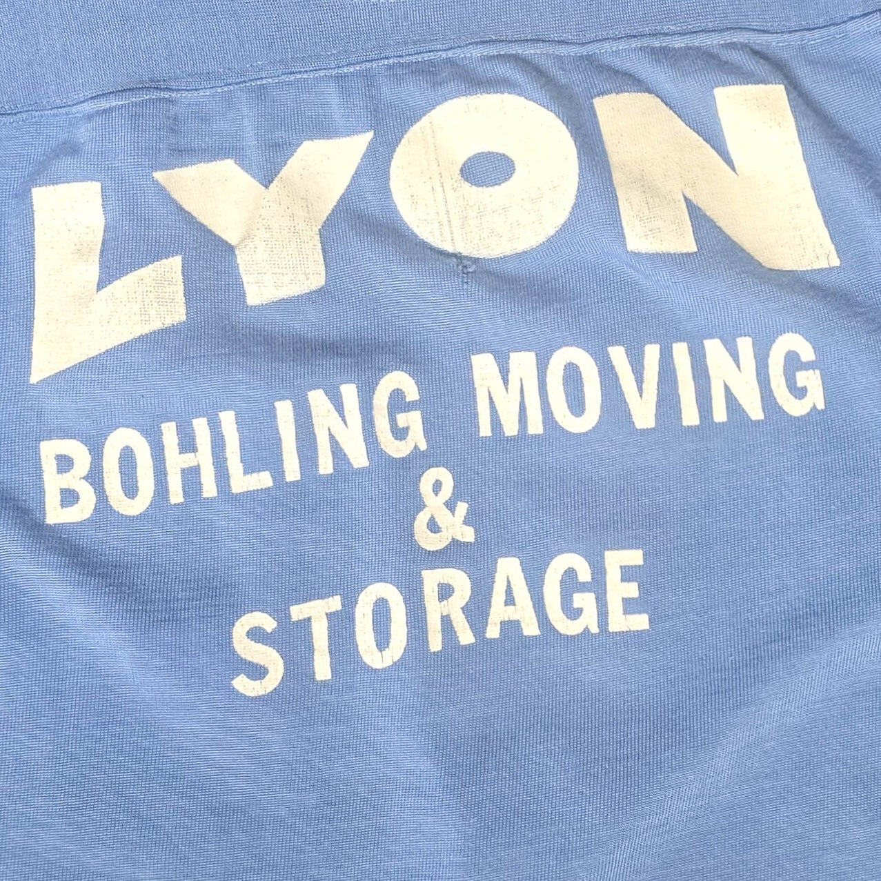 Vintage 1960s Lyon Moving and Storage Durene Jersey Shit