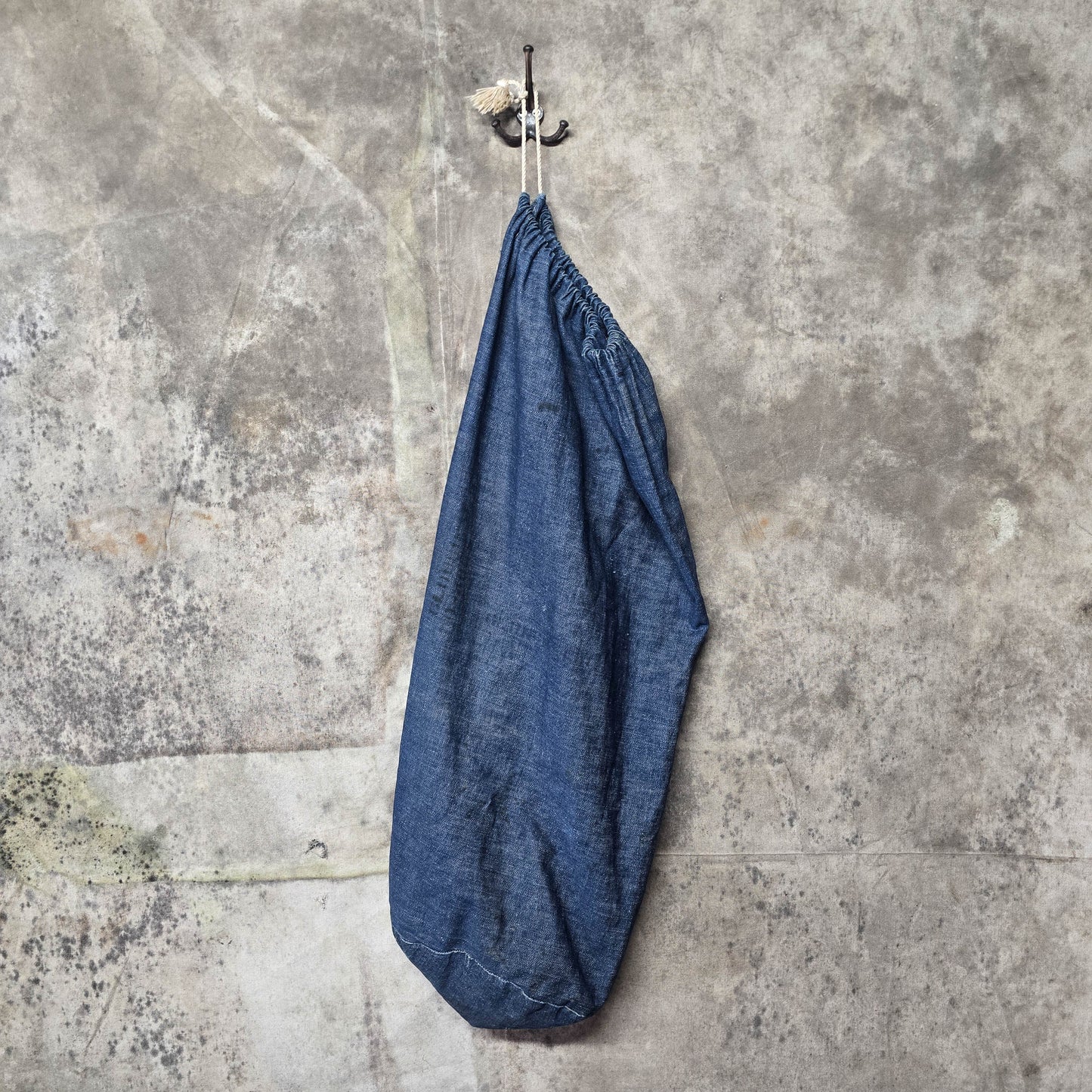 Vintage Red Line Selvedge Stencil Drawstring Denim Bag