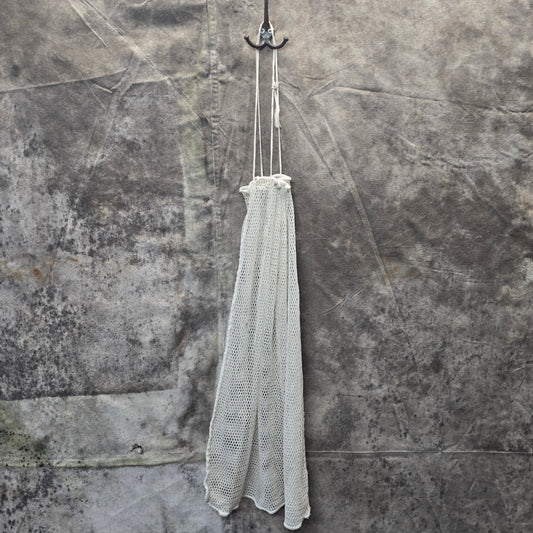 Vintage 1970s White Mesh Nylon Laundry Bag