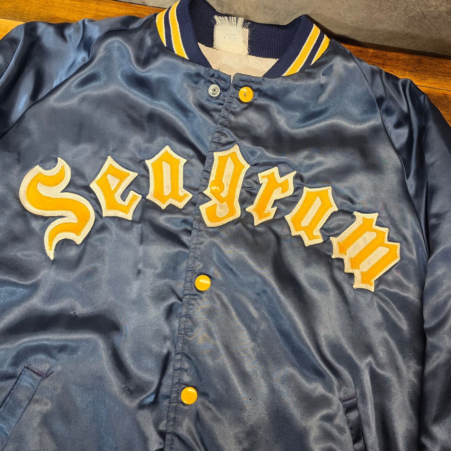 Vintage 1980s Seagram Satin Jacket