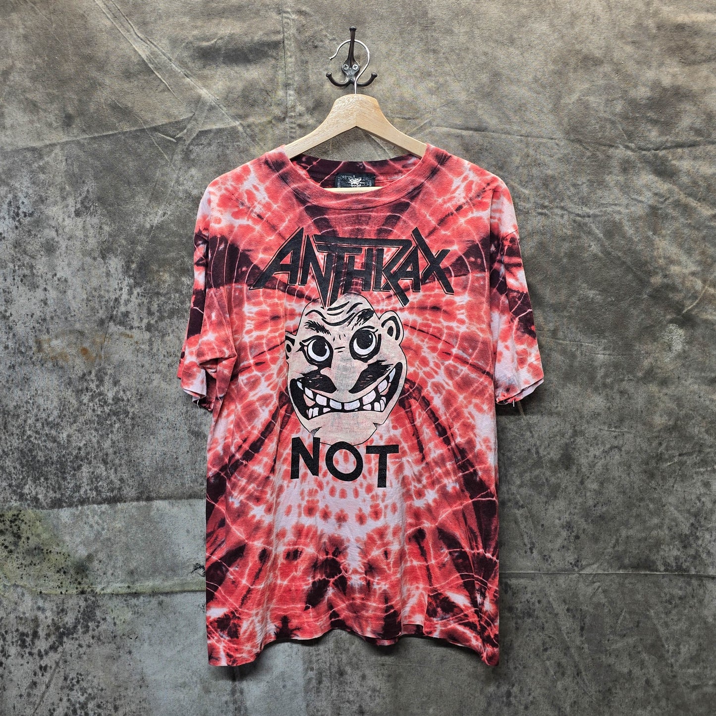 Vintage 1988 Symmetria Anthrax Not Man Tie Dye Shirt