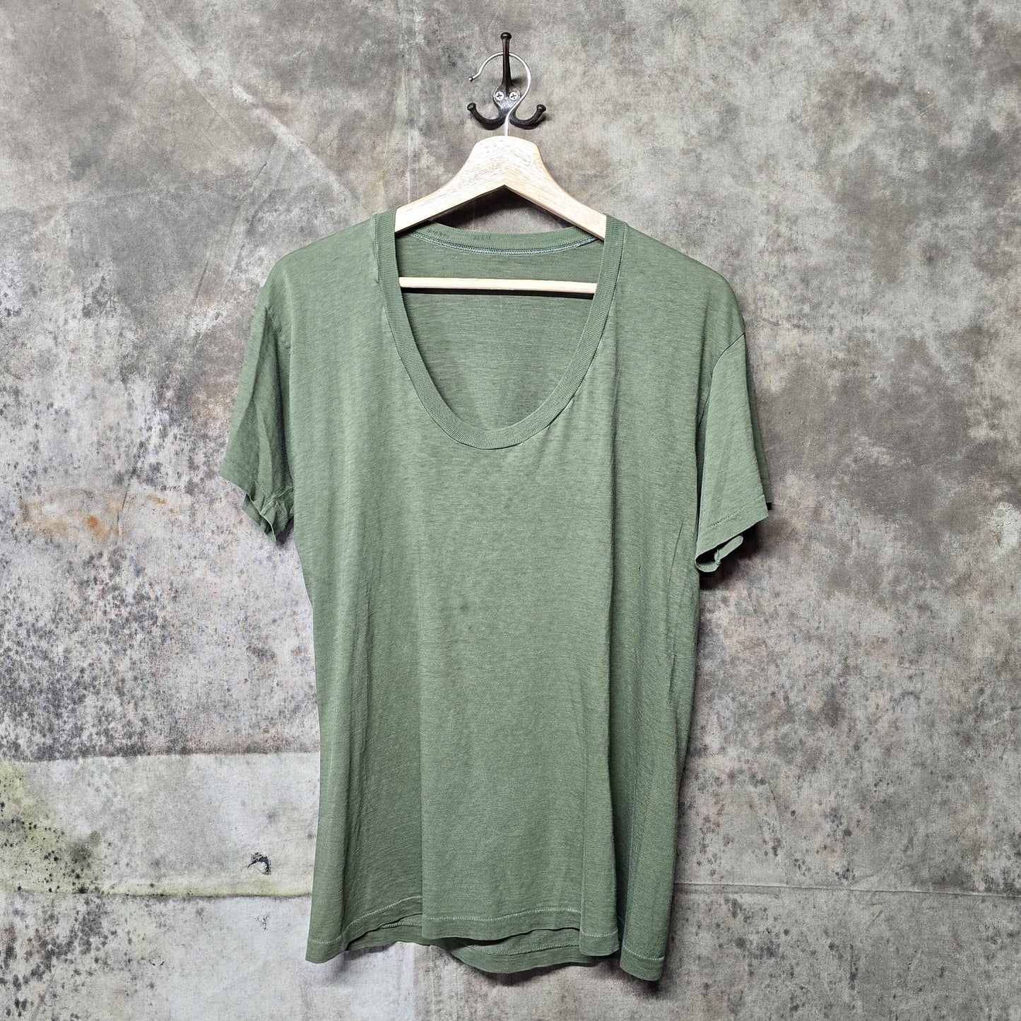 1960s Vietnam Boatneck Military Green Undershirt