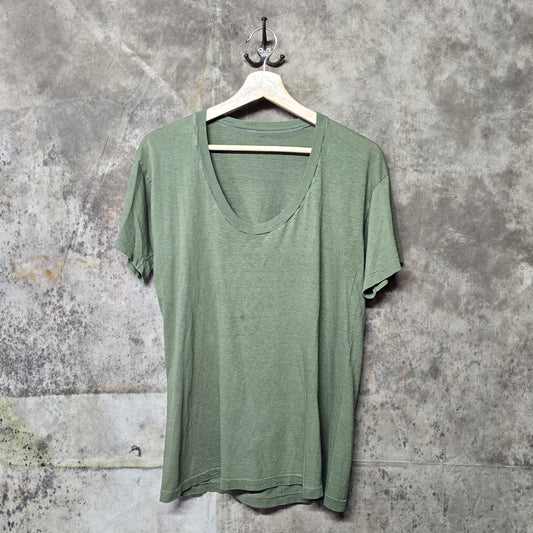 1960s Vietnam Boatneck Military Green Undershirt