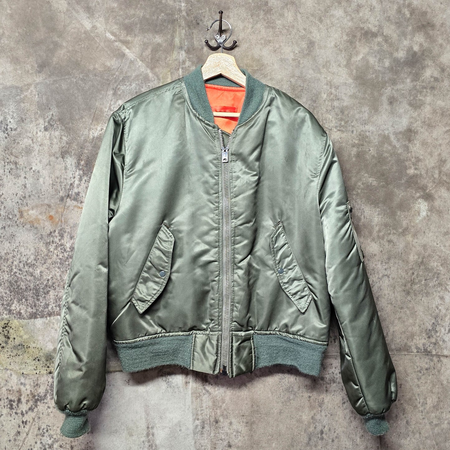 Vintage 1970s MA-1 Reversible Military Bomber Jacket
