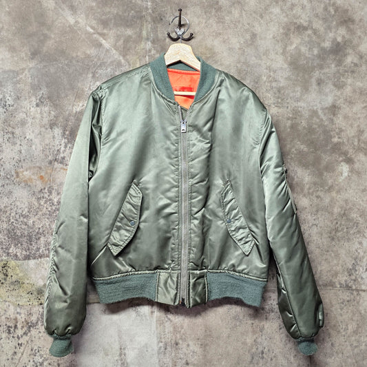 Vintage 1970s MA-1 Reversible Military Bomber Jacket