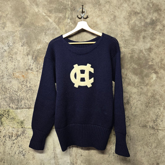Vintage 1930s Holy Cross Chenille Patch Wool Varsity Sweater