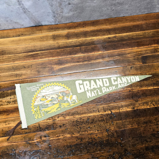 Vintage 1950s Grand Canyon National Park Arizona Pennant