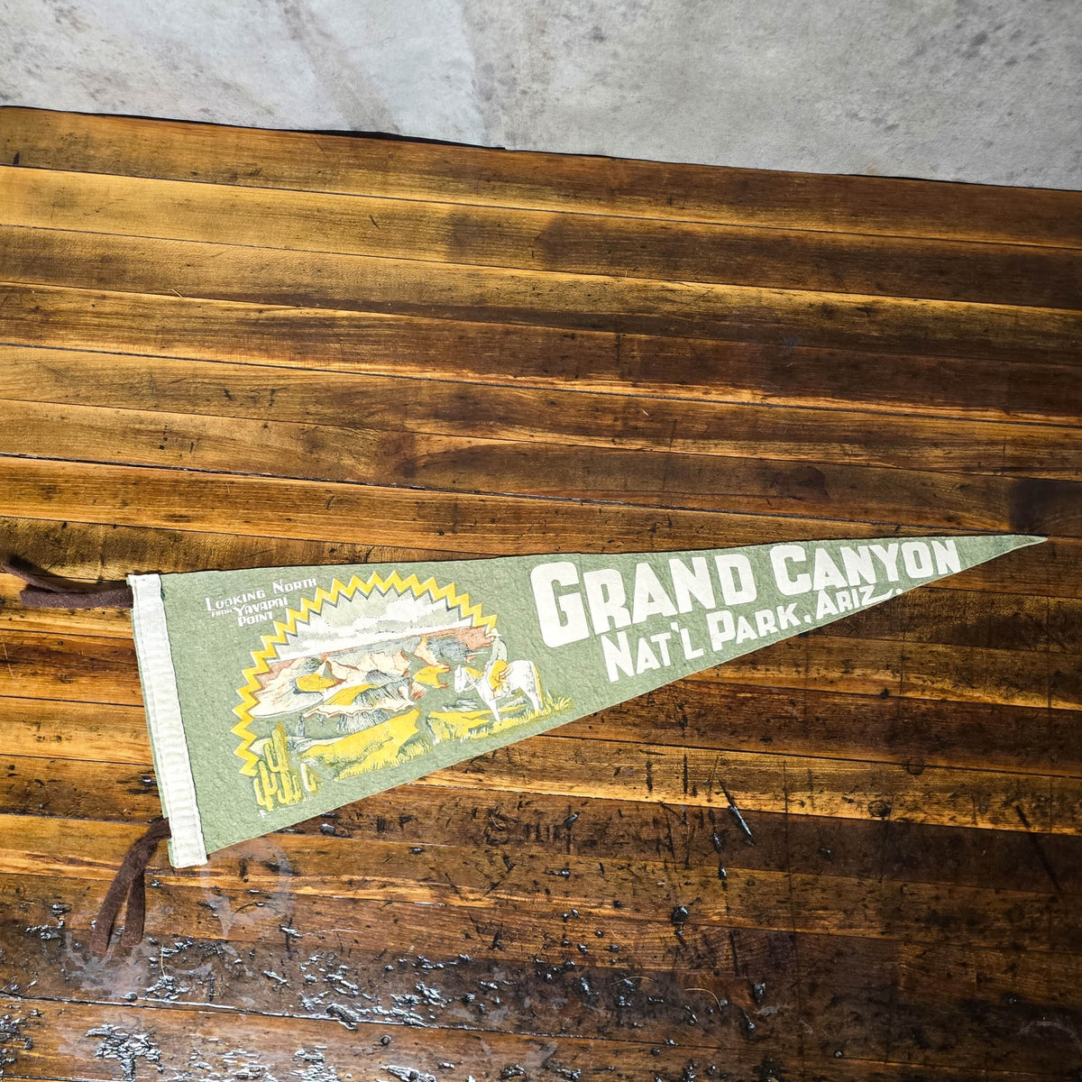 Vintage 1950s Grand Canyon National Park Arizona Pennant