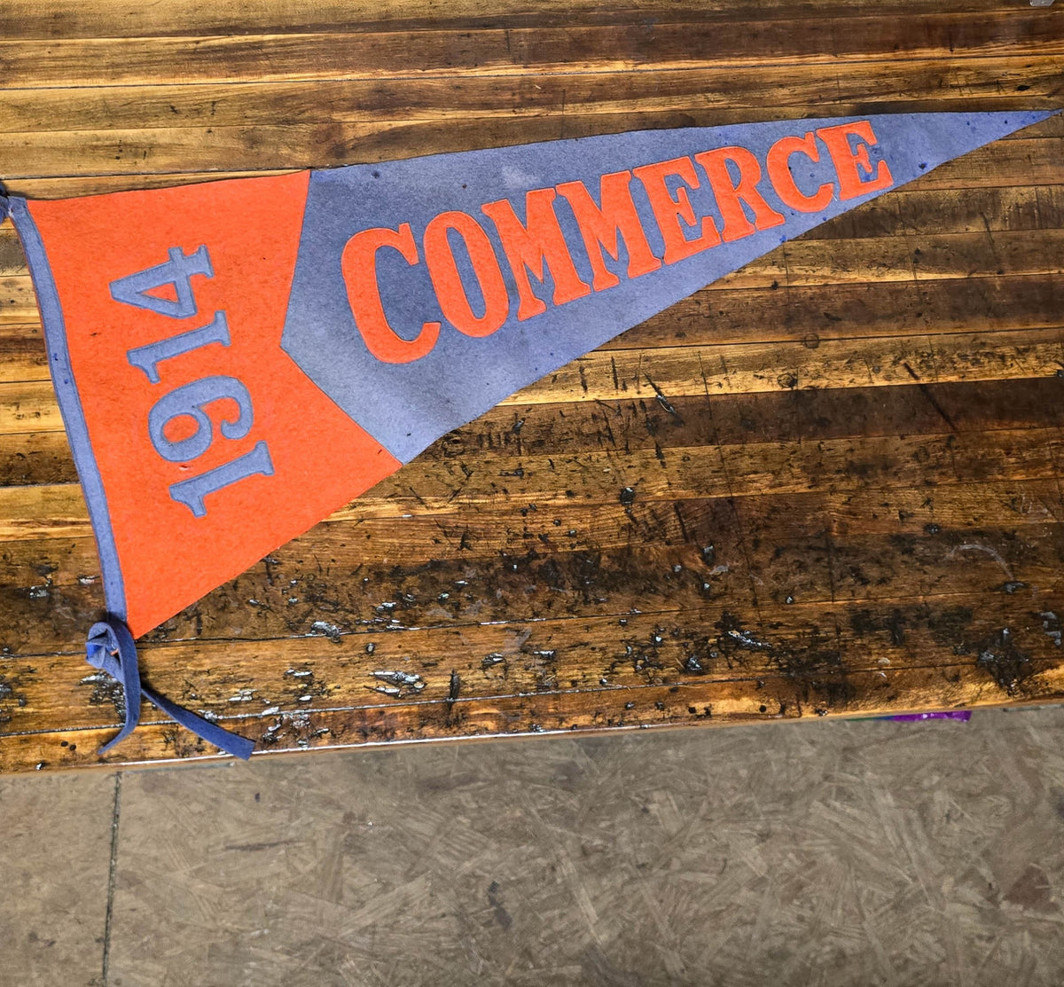 Vintage 1914 Commerce High School Felt Pendant