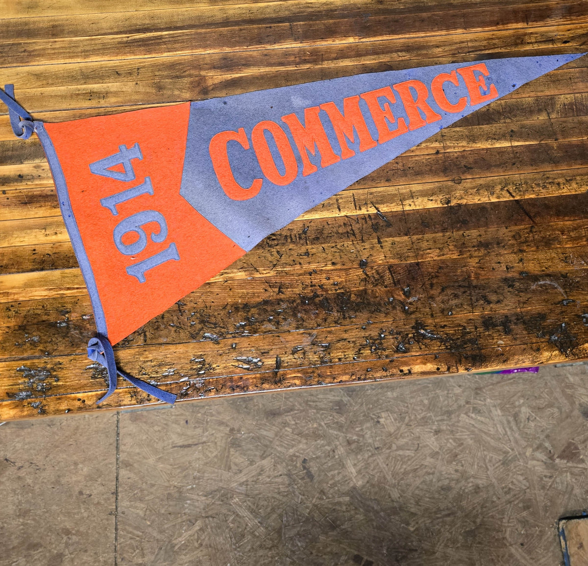 Vintage 1914 Commerce High School Felt Pendant