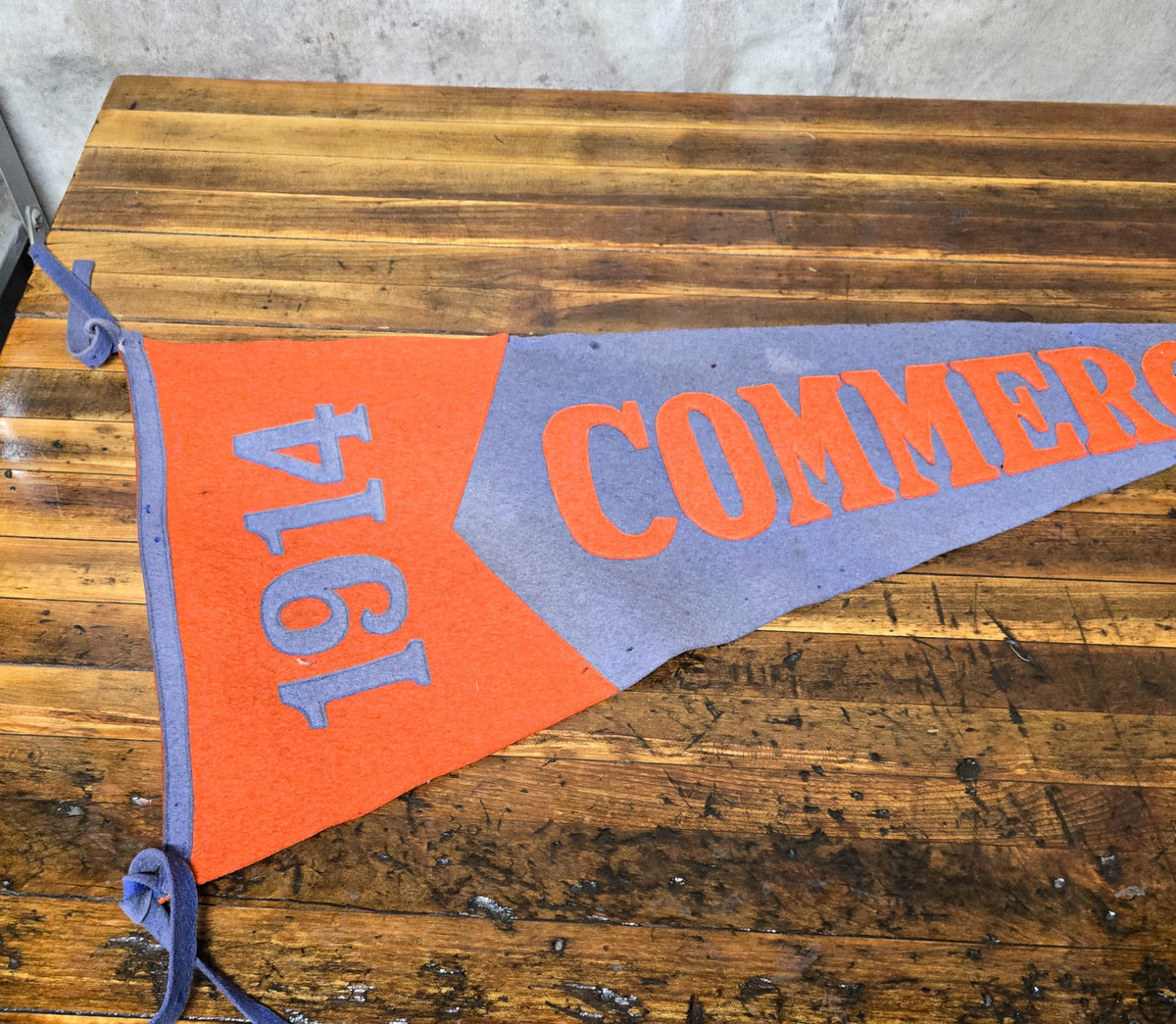 Vintage 1914 Commerce High School Felt Pendant