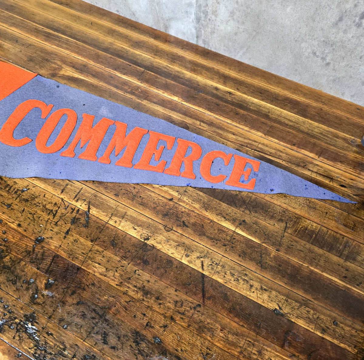 Vintage 1914 Commerce High School Felt Pendant