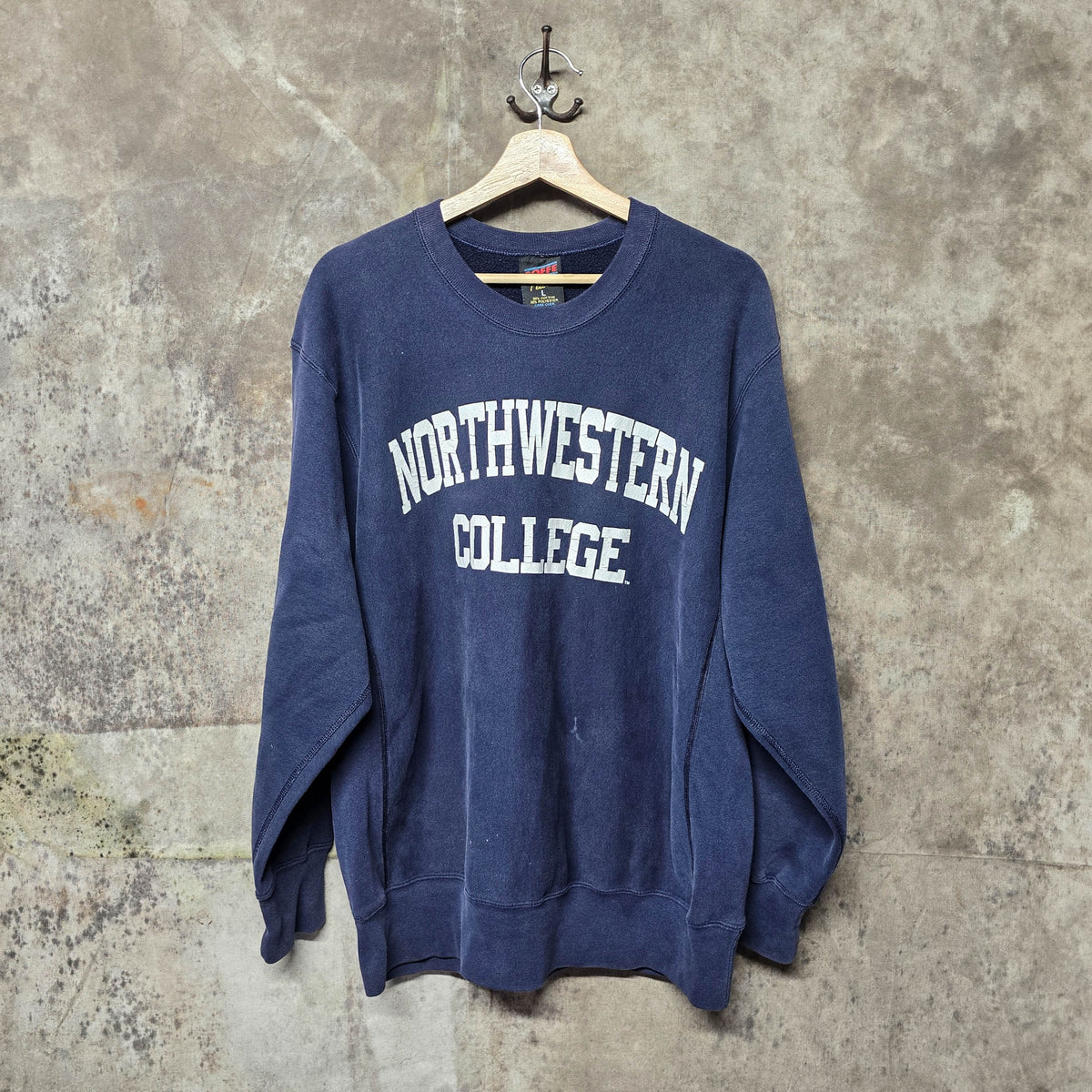 Vintage 1980s Northwestern College Reverse Weave Crewneck Sweatshirt