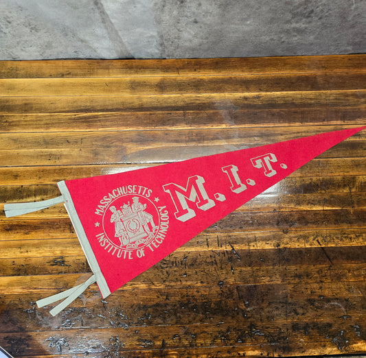 Vintage 1950s M.I.T. Flocked Felt Pennant