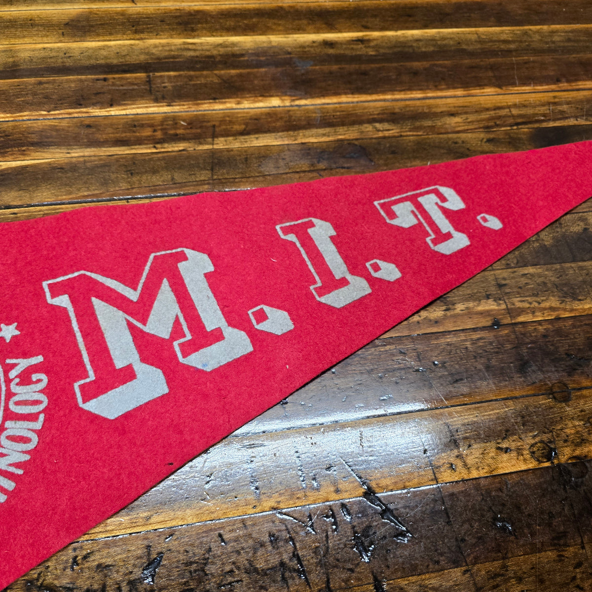 Vintage 1950s M.I.T. Flocked Felt Pennant