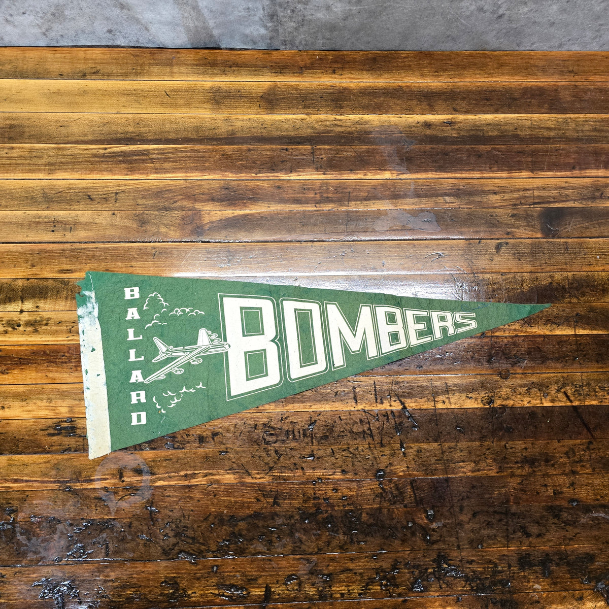 Vintage 1960s Ballard Bombers Felt Pennant