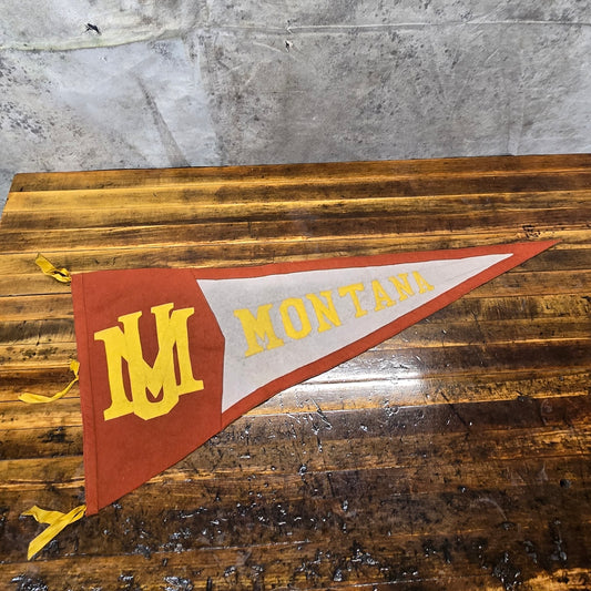 Vintage 1920s University Of Montana Felt Pennant