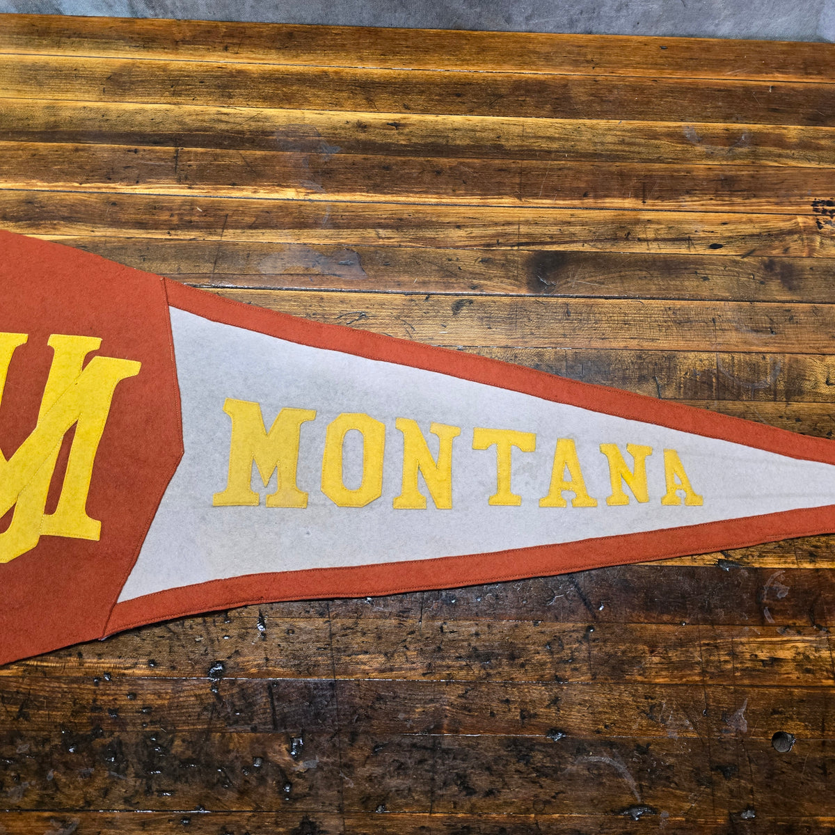 Vintage 1920s University Of Montana Felt Pennant