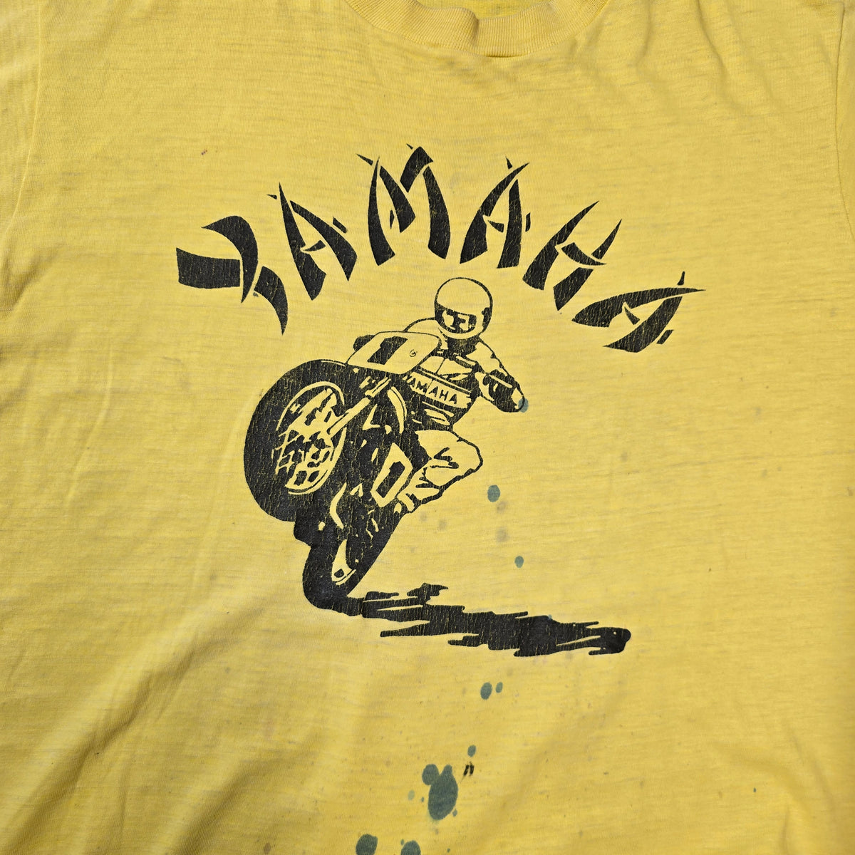 Vintage 1970s Yamaha Rag Powered 3D Emblem La Crosse Kansas Shirt