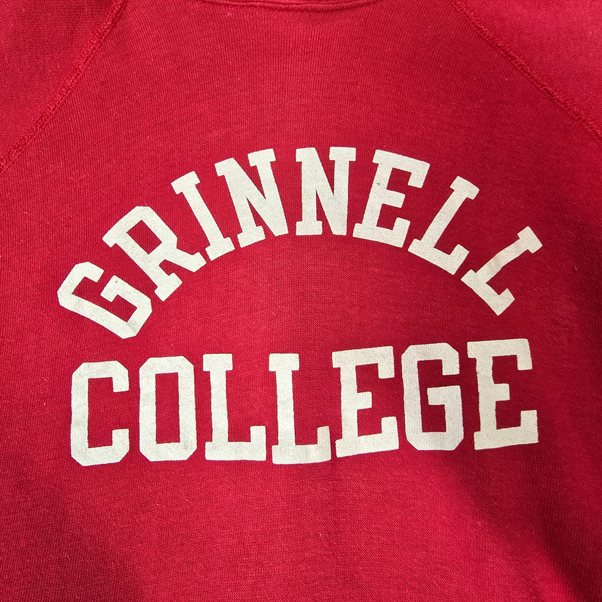 Vintage 1980s Grinnell College Champion Blue Bar Hooded Sweatshirt