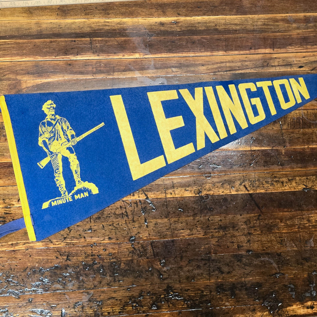 Vintage 1950s Lexington Minute Man Pennant