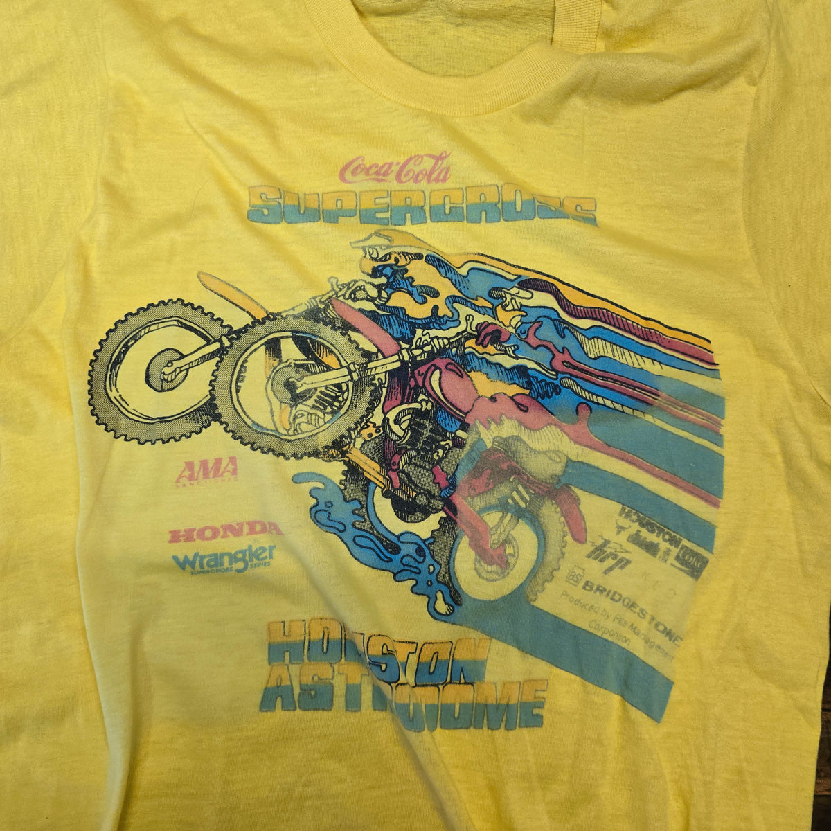 Vintage  1970s Coca Cola Supercross Houston Shirt