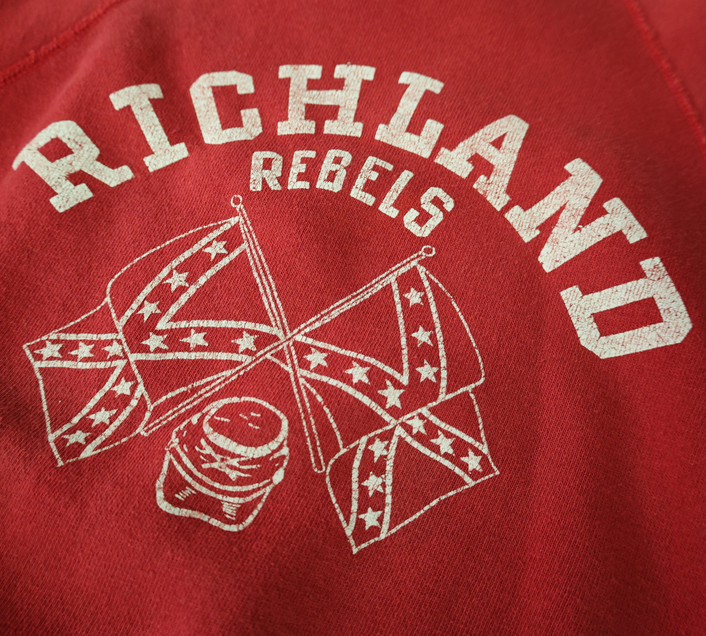 Vintage 1960s Champion Richland Rebels Highschool Crewneck Sweatshirt