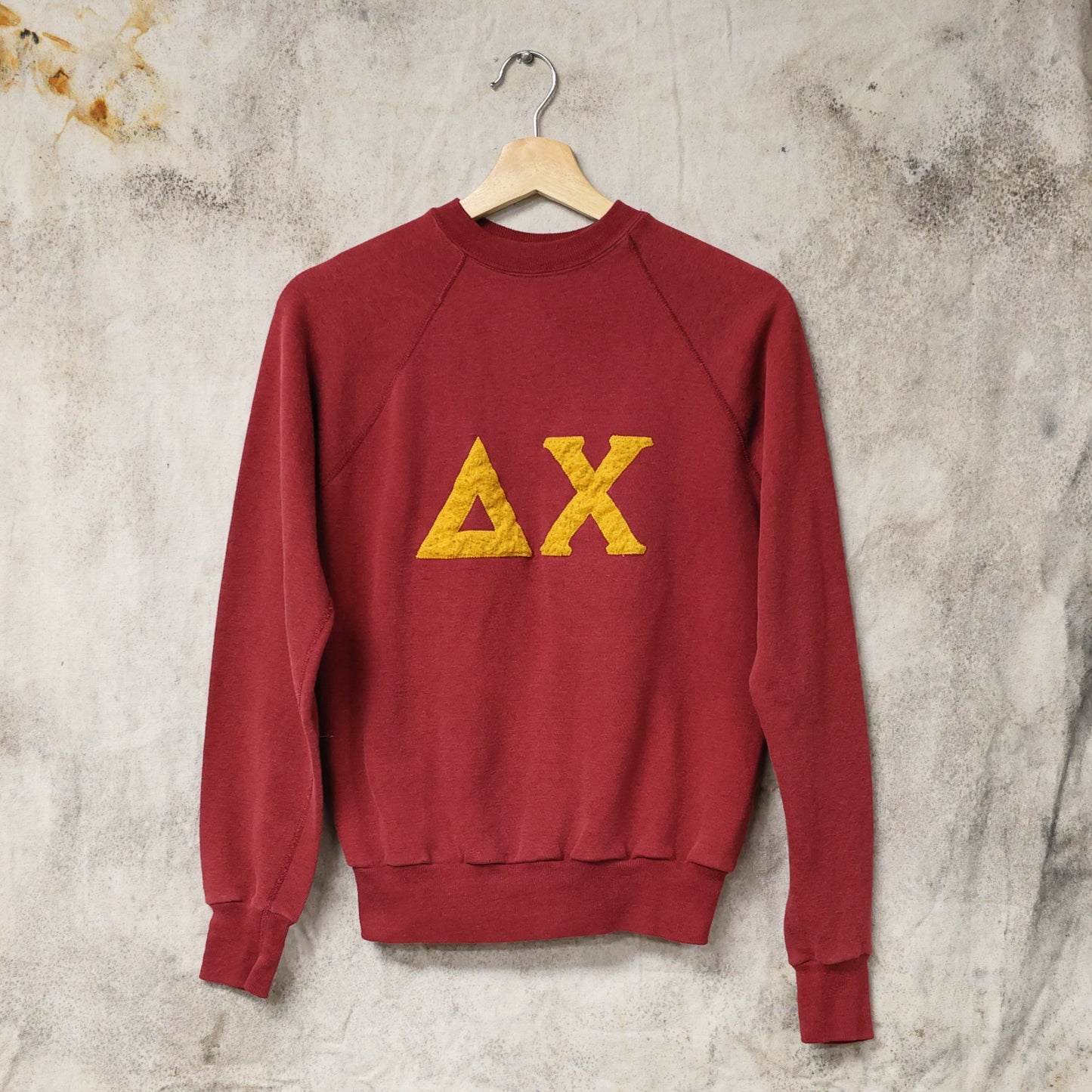 Vintage 1980s Delta Chi Patched Crewneck Sweatshirt