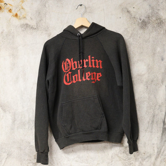 Vintage 1980s Oberlin College Hooded Sweatshirt