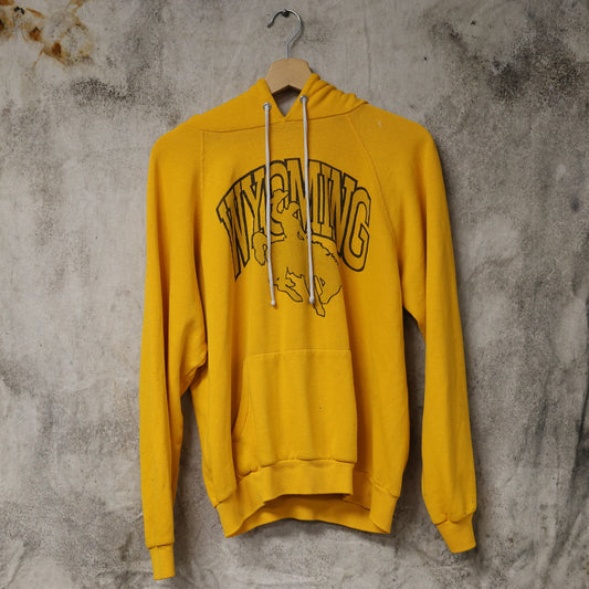 Vintage 1980s University of Wyoming Hooded Sweatshirt