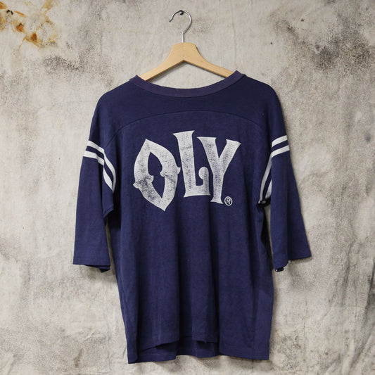 Vintage 1970s Oly Beer 3/4 Sleeve T-Shirt