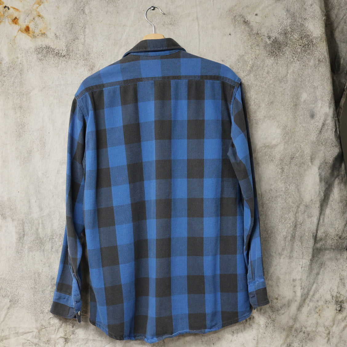 Vintage 1980s Shadow Plaid Flannel Button-Up Shirt